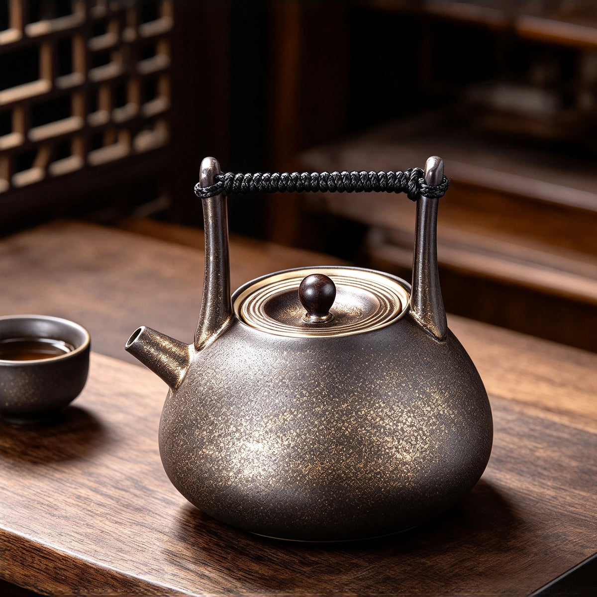 Handcrafted Dark Clay Tiliang Teapot