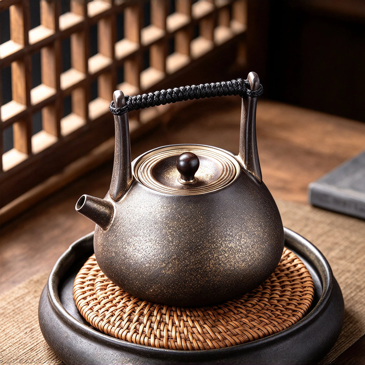 Handcrafted Dark Clay Tiliang Teapot