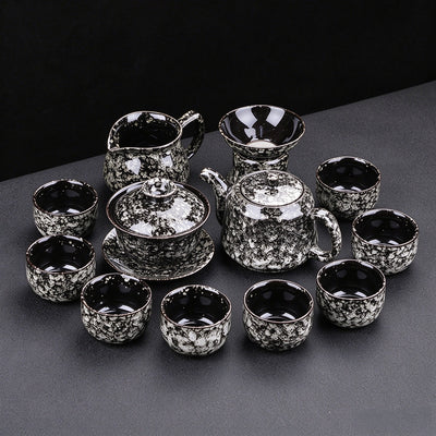 Snow Speckle Kiln-Change Tea Set