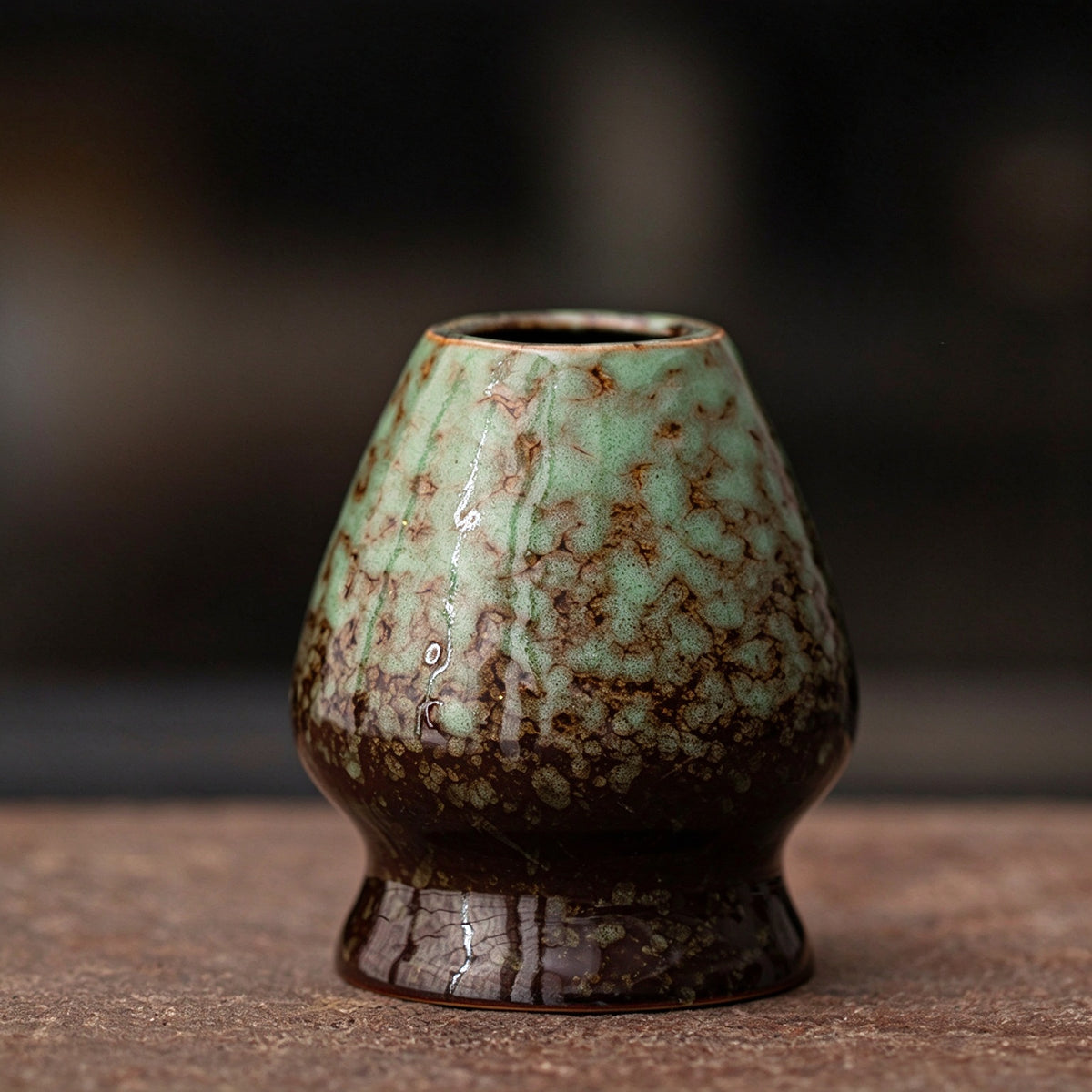 Wabi Sabi Flow Glaze Matcha Ceramic Set