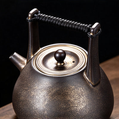 Handcrafted Dark Clay Tiliang Teapot