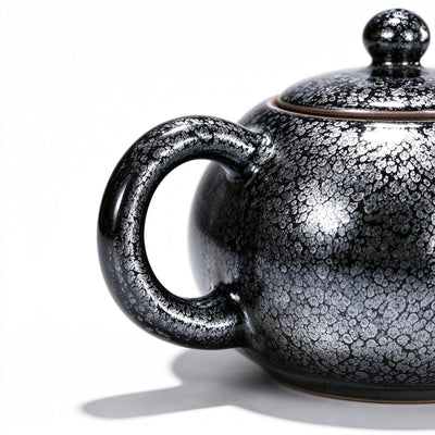 Black Silver Speckled Xi Shi Teapot