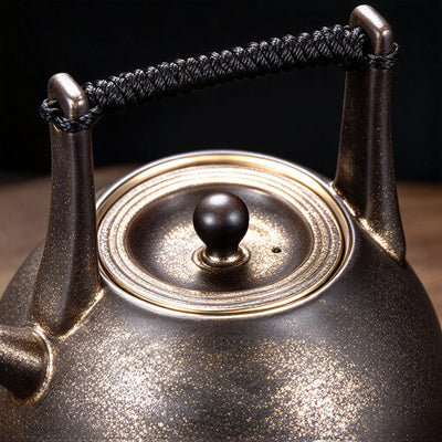 Handcrafted Dark Clay Tiliang Teapot