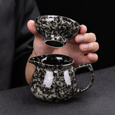 Snow Speckle Kiln-Change Tea Set