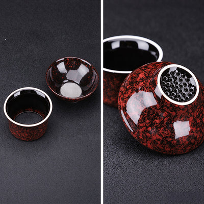 Fire Red Kiln Tea Set