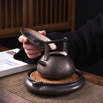 Handcrafted Dark Clay Tiliang Teapot