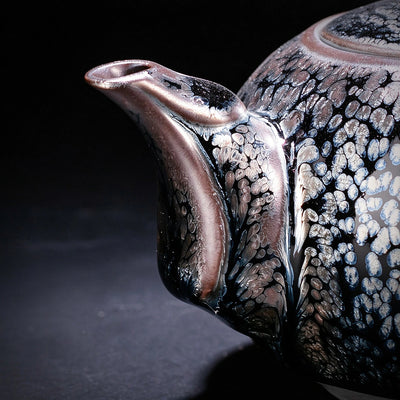 Jade Ring Tenmoku Teapot